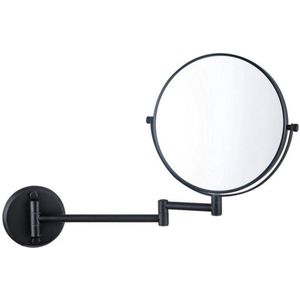 Fugaflow make-up spiegel - 20cm - rond - mat zwart -