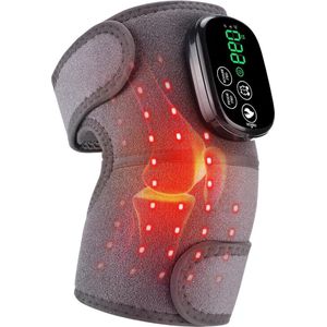 Verwarmde Kniebeugel Wikkel Met Rood Licht - Infrarood Verwarming - Touchscreen Bediening