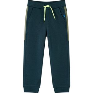 vidaXL - Kinderjoggingbroek - Mosgroen - Met Trekkoord