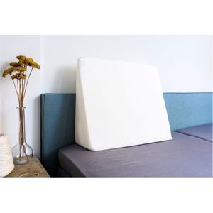Zitkussen of leeskussen voor in bed | stevig kussen | 60x50x19 cm | driehoek | ÖKO-TEX® gecertificeerd