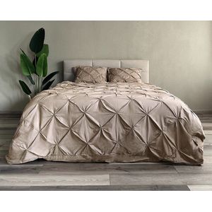 Beau Maison Dekbedovertrek Monte Carlo Taupe 240x200/220 + 2 kussenslopen