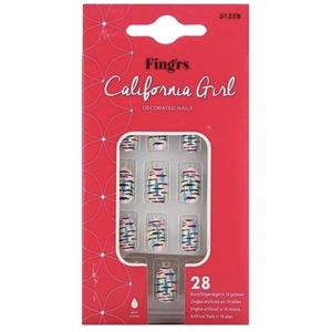 Fing’rs Kunstnagels Decorated Nails California Girl 28 stuks+Lijm