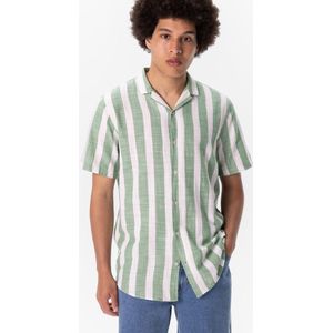 Sissy-Boy - Groen gestreept overhemd met korte mouwen