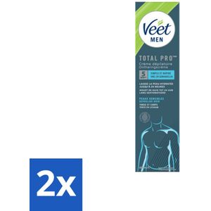 Veet Men - Ontharingscrème - Gevoelige Huid - Milde Formule - 200 ml - Voordeelverpakking - 2 stuks