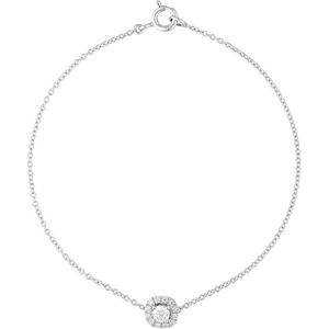 Orphelia AD-1028 - Armband - 18 Karaat Witgoud / Diamant 0.26 ct - 18 cm