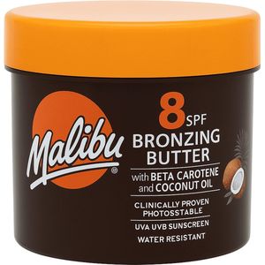 Malibu Sun SPF 8 Bronzing Tanning Body Butter - Bèta-caroteen en Coconut oil – Kokosgeur – Ideaal voor op reis - 100 ml