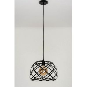Lumidora Hanglamp 73264 - MAYA - E27 - Zwart - Metaal - ⌀ 38 cm
