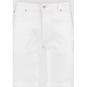 Purewhite -  Heren Skinny Fit  Korte Broek  - Wit - Maat 26