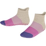 FALKE - Colour Block - Huissokken - Beige - Noppen op de Zool - Kinderen