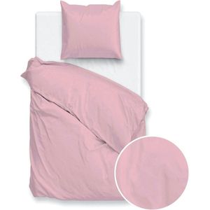 Dekbedovertrek - Zo!Home - Percalle Lilac Pink - 1-persoons (140 x 200/220 cm)