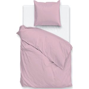 Dekbedovertrek - Zo!Home - Percalle Lilac Pink - 1-persoons (140 x 200/220 cm)