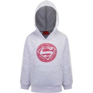 Jongens Superman Hoodie - DC Comics - Grijs - Maat 128 / 8 jaar