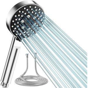 Douchekop met slang 2 m - Hoge druk - 5 sproeimodi - Turbocharged Design Power - Lage waterdruk