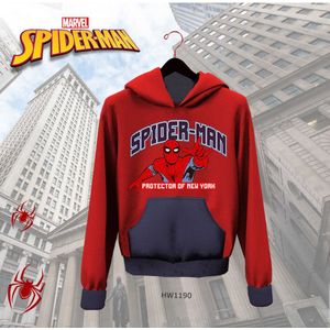 Spiderman - Hoodie - Rood blauw - Sweater met kap