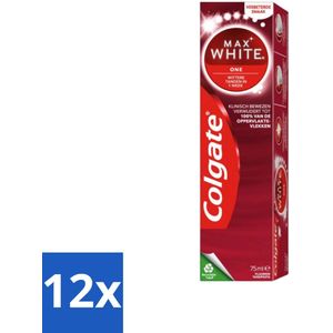Colgate - Max White One - Tandpasta - 75 ml - Voordeelverpakking - 12 stuks