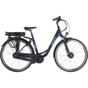 AMIGO E-Faro S2 Elektrische Fiets - E-bike 28 Inch - Damesfiets 53 cm - 7 Versnellingen - Rollerbrakes - 536Wh Accu - Matblauw