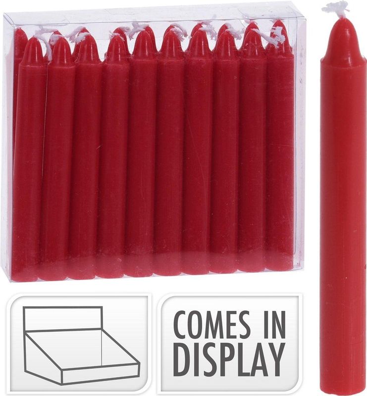 Nampook - Kerstboomkaarsjes - Rood - 20 Stuks - 10.5 cm - Kerstboomversiering