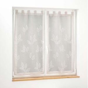 Rechte Lussen - Geborduurd Zandsluier - 1 paar - Berry Taupe - 100% Polyester