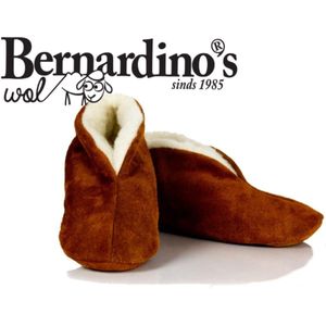 Bernardino Spaanse  Sloffen Unisex - cognac - Maat 42 - 100% wol
