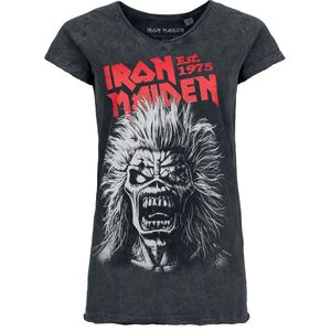 Iron Maiden Portrait Scram Dames T-shirt - grijs - S