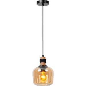 Lucide ILONA - Hanglamp - Ø 18 cm - 1xE27 - Amber