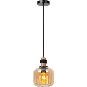 Lucide ILONA - Hanglamp - Ø 18 cm - 1xE27 - Amber