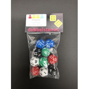 12-kantige dobbelstenen (SET van 10 st.)