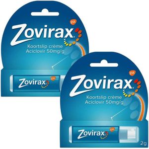 Zovirax Koortslipcrème Aciclovir 50mg/g Pompje - 2 x 2 gram