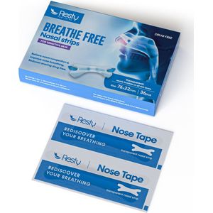 Resty® Anti-Snurk Neuspleisters - Transparent Nose Tape - 36 Stuks - Voor Gevoelige Huid - Rediscover Breathing - Optimaliseer uw ademhaling voor een goede nachtrust
