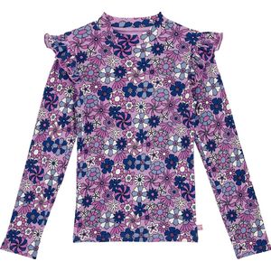 WE Fashion Meisjes geribd T-shirt met ruches