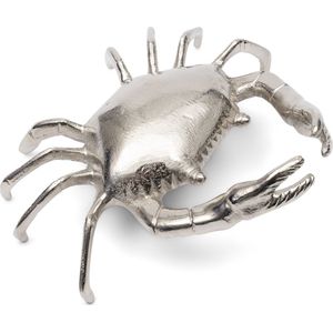 Riviera Maison Beeldje Zilver Krab staand - Ocean Crab dierenbeeldje