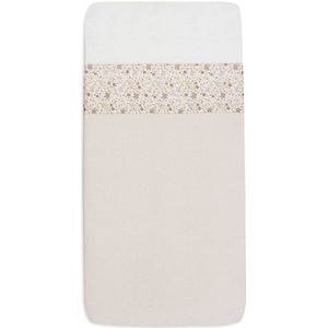 Jollein - Flower Fairies - Wieglaken - 75x100 cm - Oatmeal met Bloemen
