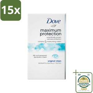 15 x Dove Deodorant Stick - Maximum Protection - Original Clean - 45 ml - Grootverpakking - Anti-transpirant Stick - Deodorant Stick - Maximum Protection - Anti-transpirant - Zweet En Geur