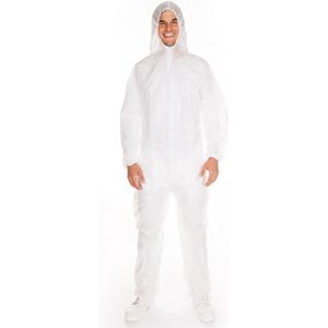 Hygostar overall wegwerp wit L - Coverall 40g/m2