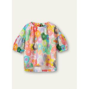 Oilily Besty Blouse - Blouses - Linnen - Meisjes - Kinderen - Relaxed Fit - Wit - 92/2T