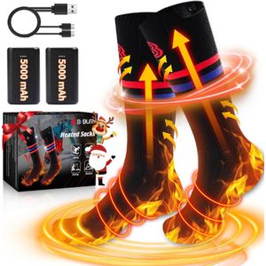 BIBURY® Elektrische Sokken - Elektrische Verwarmde Sokken - Elektrische Sloffen - Verwarmde Sloffen - Verwarmde Sokken Met Accu - Elektrisch Verwarmde Sokken - Verwarmde Sokken - Verwarmde Sokken Met Batterij - Electrische Sokken
