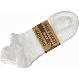 Witte sneaker sokken | 6 Paar | Unisex | maat 47-50 | Naadloos | Enkel sokken | Voor heren en dames