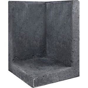 L-element hoek zwart 40x40x60 cm