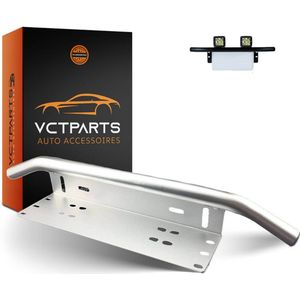 Universale Kentekenhouder - Zilver - Aluminium - Geschikt voor LED Verlichting