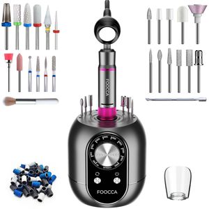 FOOCCA - Desktop Pro Max - Elektrische Nagelvijl - Bedraad - 50000 RPM - Nagelstofkap - Manicure en Pedicure Set