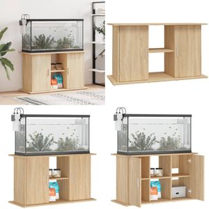 vidaXL Aquariumstandaard 101x41x58 cm bewerkt hout sonoma eikenkleurig - Aquariumkast - Aquariumkasten - Aquarium Standaard - Aquarium Kast