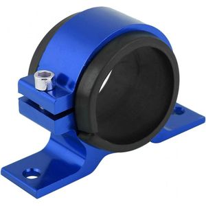 Brandstoffilterbeugel aluminiumlegering - Universeel - Met rubberen brandstofpompbeugel - Enkele filterklemhouder - Blauw .