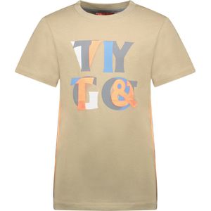 TYGO & vito jongens t-shirt met print en tape Sand