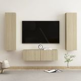The Living Store Tv-meubel - Sonoma eiken - 100 x 30 x 30 cm (L) - 30.5 x 30 x 110 cm (M)