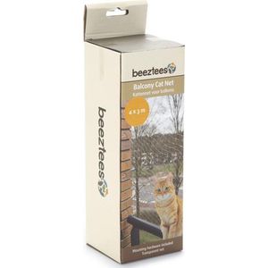 Beeztees - Kattennet - Voor Balkon - Transparant - 4x3 m