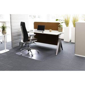 Rillstab bureaustoelmat tapijt - 70x 120 cm - vloerbeschermer PET – transparant - bureau accessoires - beschermt tapijt en vloerbedekking