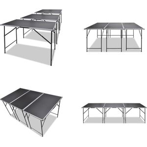 vidaXL - Behangtafels - Inklapbaar - 3 Stuks - Zwart MDF Tafelblad