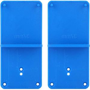 Scharniergeleider Effen Blauw - Scharnierplaat Boormal - Boorgeleider - Scharniergatopener - 2 Stuks - Ladehuis .