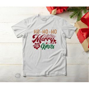 Ho Ho Ho Merry X Mas - T Shirt - HappyHolidays - MerryChristmas - ChristmasCheer - JoyfulSeason - Gift - Cadeau - VrolijkKerstfeest - FijneKerstdagen - Kerstvreugde - Feestdagen