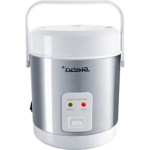 Mini-rijstkoker 09 liter volume - eenvoudige bediening - warmhoudfunctie - anti-aanbaklaag - draaggreep - incl. rijstlepel & maatbeker